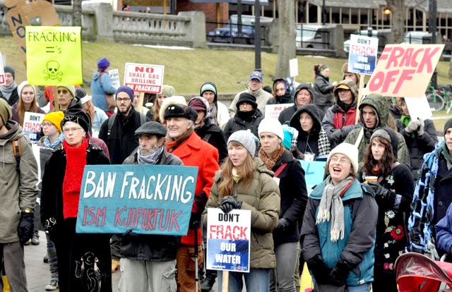 Manifestación contra el 'fracking' en EE.UU.